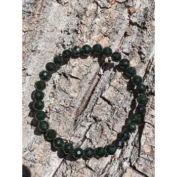 Náramek Náramek Avanturín zelený fazetovaný 6 mm