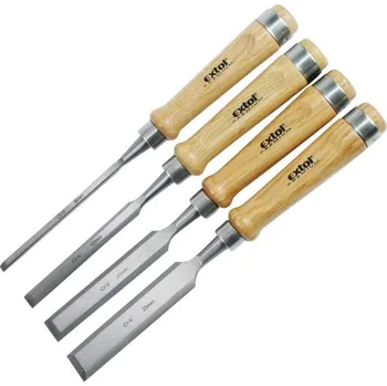 Dláto Sada dlát s bukovou rukojetí, 4 kusy