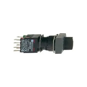 vypínač XB6DD235B Otočný ovládač a ovládač se zámkem ? 16, 3 polohy, 1 Z+1 V, černá, Schneider Electric