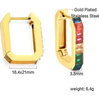 Náušnice Nerezové náušnice geometrických tvarů - 180 MG