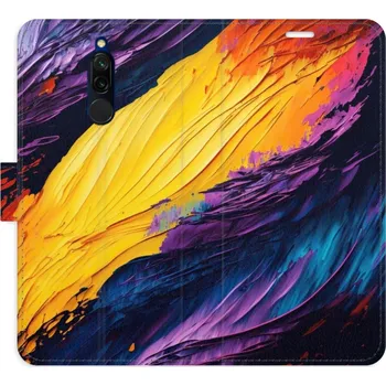 Pouzdro na mobilní telefon Flipové pouzdro iSaprio - Fire Paint - Xiaomi Redmi 8