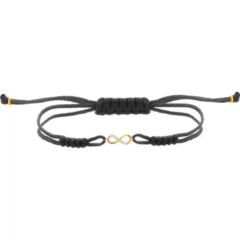 Náramek Náramek s prvky ze žlutého zlata se zirkony - nekonečno - AP124-0414