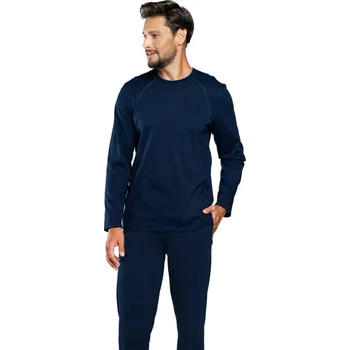 Pánské pyžamo Pánské pyžamo ITALIAN FASHION NIKO dlouhé tmavě modrá M 0