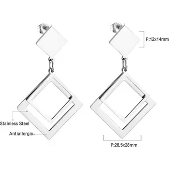 Náušnice Moderní visací nerezové náušnice - 263S