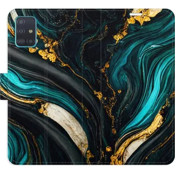 Pouzdro na mobilní telefon Flipové pouzdro iSaprio - Dark Paint - Samsung Galaxy A51