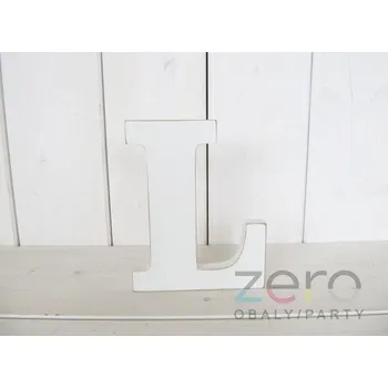 Svatební dekorace Abeceda dřevěná 'L' (18 cm) - bílá