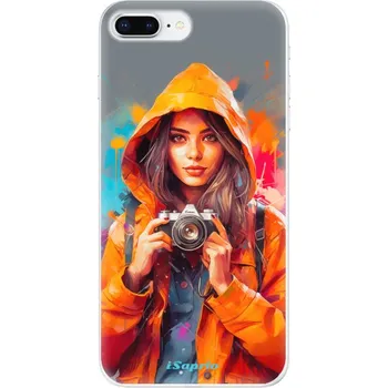 Telefonní příslušenství Odolné silikonové pouzdro iSaprio - Girl with Camera - iPhone 8 Plus