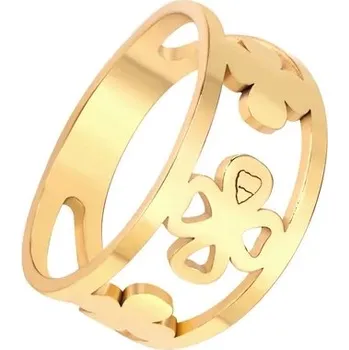 Prsten Nerezový minimalistický prsten ve zlaté barvě - US velikost 6