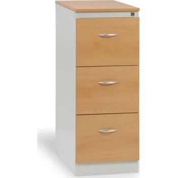 Kartotéka Kartotéka korpus ocel, čelo dřevo, 3 zásuvky JULIE, buk