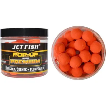Boilies Jet Fish Premium Classic POP-UP - Švestka / Česnek