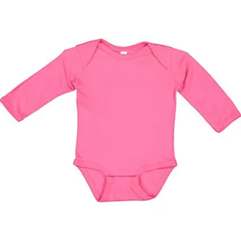 Kojenecký body Rabbit Skins Kojenecké body s dlouhým rukávem 4411EU Hot Pink 12 months