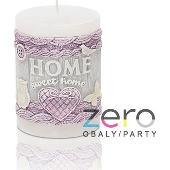 Svíčka Svíčka válec pr. 7 cm, výška 9 cm - bílá 'Sweet Home'