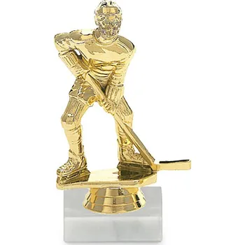 Figurka - hokej, 14 cm, zlato, včetně podstavce