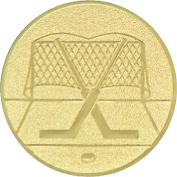 Emblém hokej, pr. 50 mm, zlato