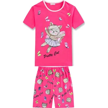 Dívčí pyžamo Dívčí pyžamo - KUGO WP0915, tmavší růžová Barva: Růžová tmavší, Velikost: 98