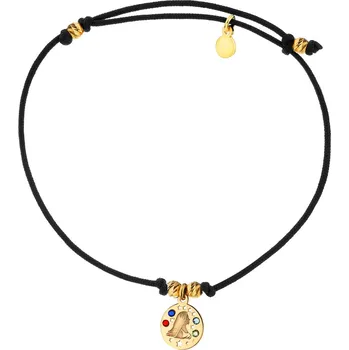 Náramek Náramek s prvky z pozlaceného stříbra a sklem - Panna - AP533-2224