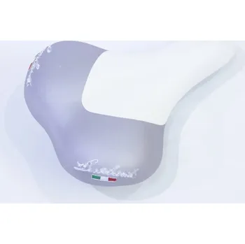 Sedlo na kolo Městské dámské sedlo Selle Monte Grappa , barva bílo-stříbrná