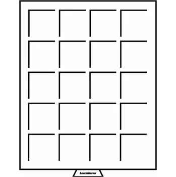 Zásuvka s 20 čtvercovými mincovními přihrádkami do Ø 48 m...
