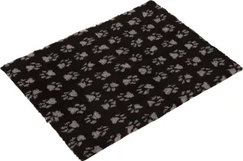 Pelíšek pro psa vetbed Isobed SL Paw deka 100 x 75 cm černá/šedá