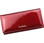 Červená lesklá kožená peněženka Pierre Cardin LEAF 100