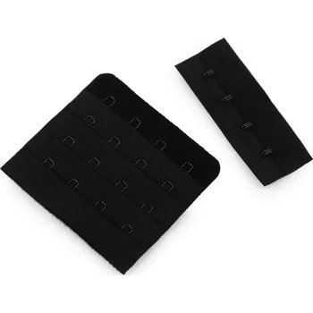 Zapínání na podprsenky, plyš šíře 70 mm čtyřřadé Varianta: 6 černá, Balení: 1 pár