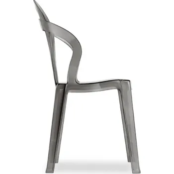 Jídelní židle SCAB Plastová židle TITÍ - transparentní kouřová 2330 183