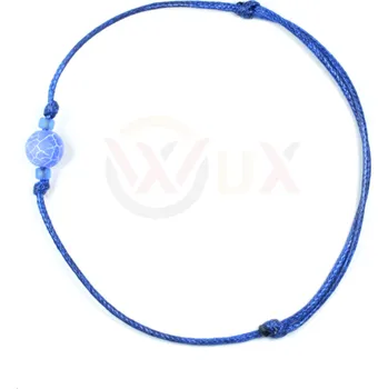 Náramek WUX Náramek Blue Velvet VELIKOST NÁRAMKU: Dámská...16cm, BARVA PROVÁZKU: Oranžová