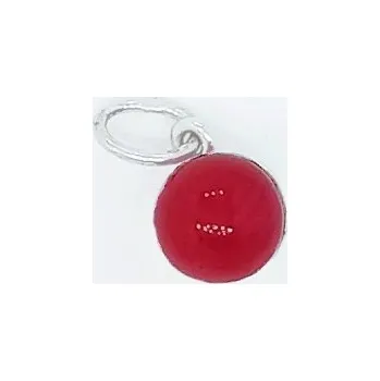 Přívěsek Zlatý přívěsek , přírodní korál červený dobarvovaný , bílé i žluté zlato - P 1183 6,5 mm (korál 6,5 mm)