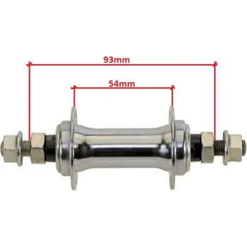 Náboj kola Náboj přední ocelový 36 děr, na matky, barva stříbrná