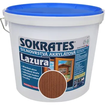 barva a nátěr na dřevo SOKRATES SILNOVRSTVÁ AKRYLÁTOVÁ LAZURA - 2 kg - kaštan