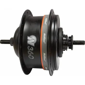 Náboj kola Zadní náboj s vnitřním řazením NuVinci N360 , pro V-brzdy , bez řazení a příslušenství - černá barva , 36 děr