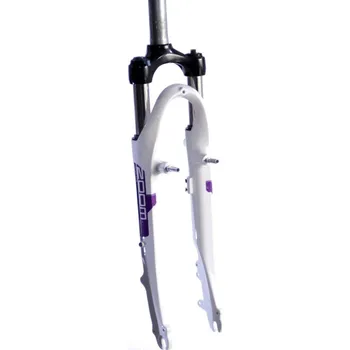 Vidlice na kolo Odpružená vidlice Trekking 28" ZOOM 141 lock-out , zdvih 45mm , bílá lesklá , závit 1 1/8"