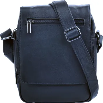 Pánská klopnová kožená taštička přes rameno černá LB-332, Neus