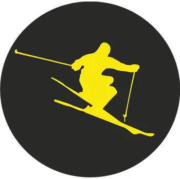 ON-DESIGN Potisk LYŽAŘ Barva: fluorescenční žlutá, Velikost motivu: 8 cm