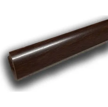 Obklad Vyplňovací lišta plastová – čtvrtkruh 14x14 – 2750 mm – mahagon – CEZAR 31-1744