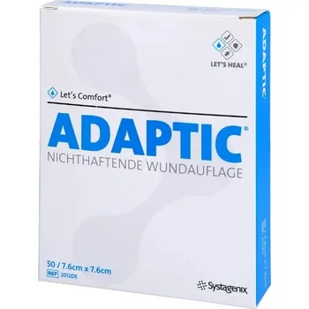 Krytí na ránu ADAPTIC NEADHERENTNÍ KRYTÍ 7,6X7,6CM, 50KS V BALENÍ, 20121/12