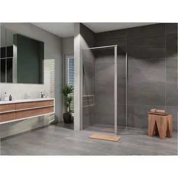 Sprchový kout Tadao 100 x 100 cm, sklo čiré, profil aluchrom, čtverec, 1křídlé dveře, Lansanit PD1-10/SPD100