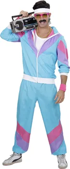 Karnevalový kostým Widmann Retro šusťáková souprava 80's modrá