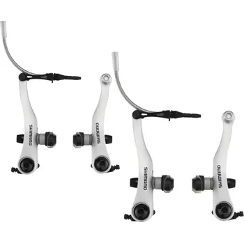 Brzda na kolo Shimano BR-R353 brzdové čelisti silniční - V BRAKE Alu, přední + zadní, stříbrné