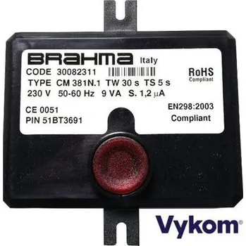 Příslušenství ke kotli Řídící a zapalovací automatika Brahma CM 381 N.1, Tw 30s, Ts 5s