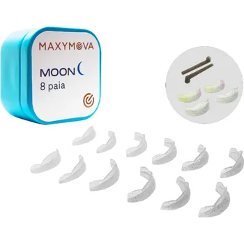 Péče o řasy a obočí Maxymova Moon CURL + LIFT průhledné natáčky na lash lifting 8 párů + 1 pár kompenzátorů