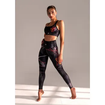 Sportovní pestré legíny s vysokým pasem KFIT® Alte XL