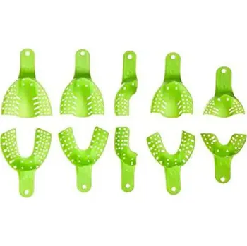 Příbor Plastové otiskovací lžíce (10 ks různých tvarů) - limetka