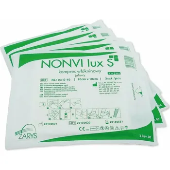 Zdravotnický materiál ZARYS lnternational Group NONVI lux S, kompres z netkaného textilu, 40 g , sterilní Velikost: 7,5 cm x 7,5 cm, Balení: 10 ks / 10 ks