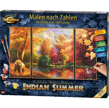 Desková hra Schipper Malování podle čísel - Indiánské léto - Indian Summer - Triptych