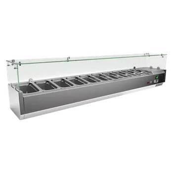 Vitrína chladicí pultová 10 x GN 1/4 | REDFOX - MCH 4200