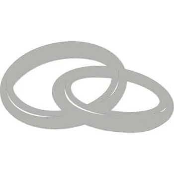 Svatební dekorace Výřez Snubní prstýnky, stříbrná, 20ks