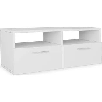 Televizní stolek Stolek pod TV z dřevotřísky 95 x 35 x 36 cm, bílý