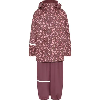 Kojenecká kombinéza CELAVI SET DO DEŠTĚ CELAVI, S KYTIČKAMI, NEZATEPLENÝ, ROSE BROWN Velikost: 100