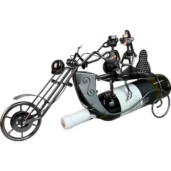 Stojan na víno Kovový stojan na víno 23 x 37 x 12 cm pár na motorce